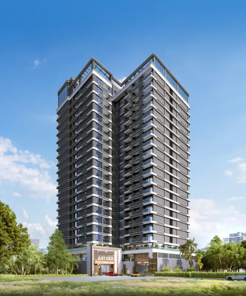Aether Residences Westlands luxury apartment tower exterior in Nairobi prime residential location.