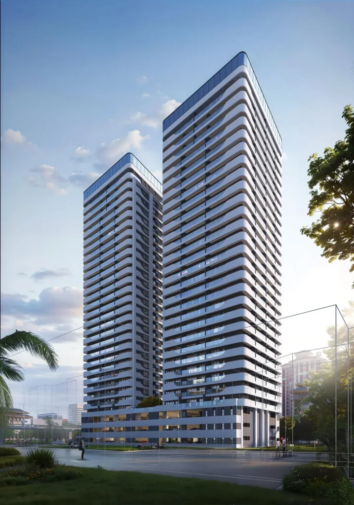 Royal Vistaa Residence twin towers exterior view luxury apartments Westlands Nairobi