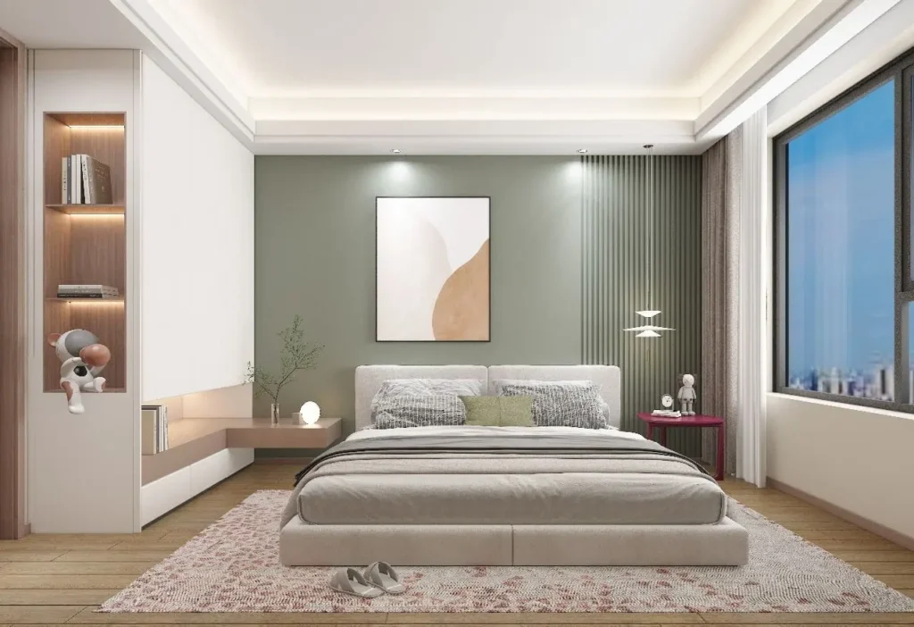 Luxury bedroom interior at Lovi Crescent Apartments Westlands Nairobi with modern furniture and ambient lighting