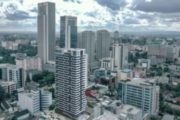 Capella Residency Westlands aerial view of modern apartment tower Nairobi skyline