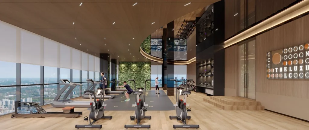 Capella Residency gym with panoramic city views and modern fitness equipment Nairobi