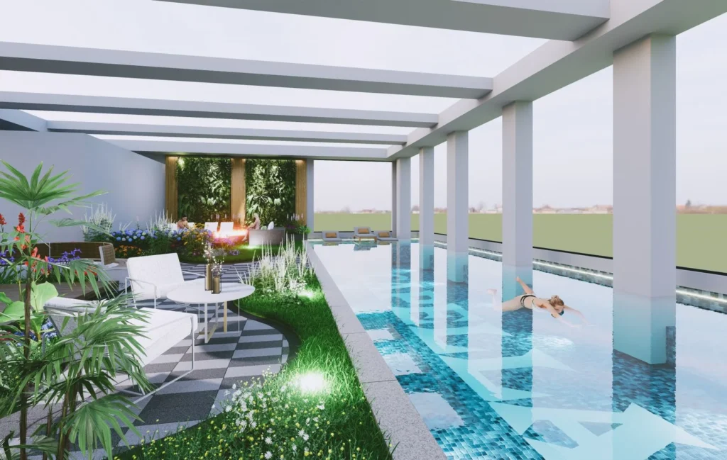 Capella Residency infinity swimming pool with skyline views in Westlands Nairobi