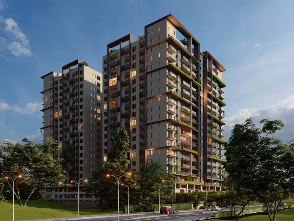 Highpoint 336 Residences modern apartment towers in Kilimani Nairobi with contemporary architecture and landscaped surroundings